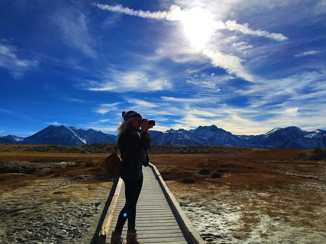 Shooting around our hot spring campsite in Mammoth Lakes, California