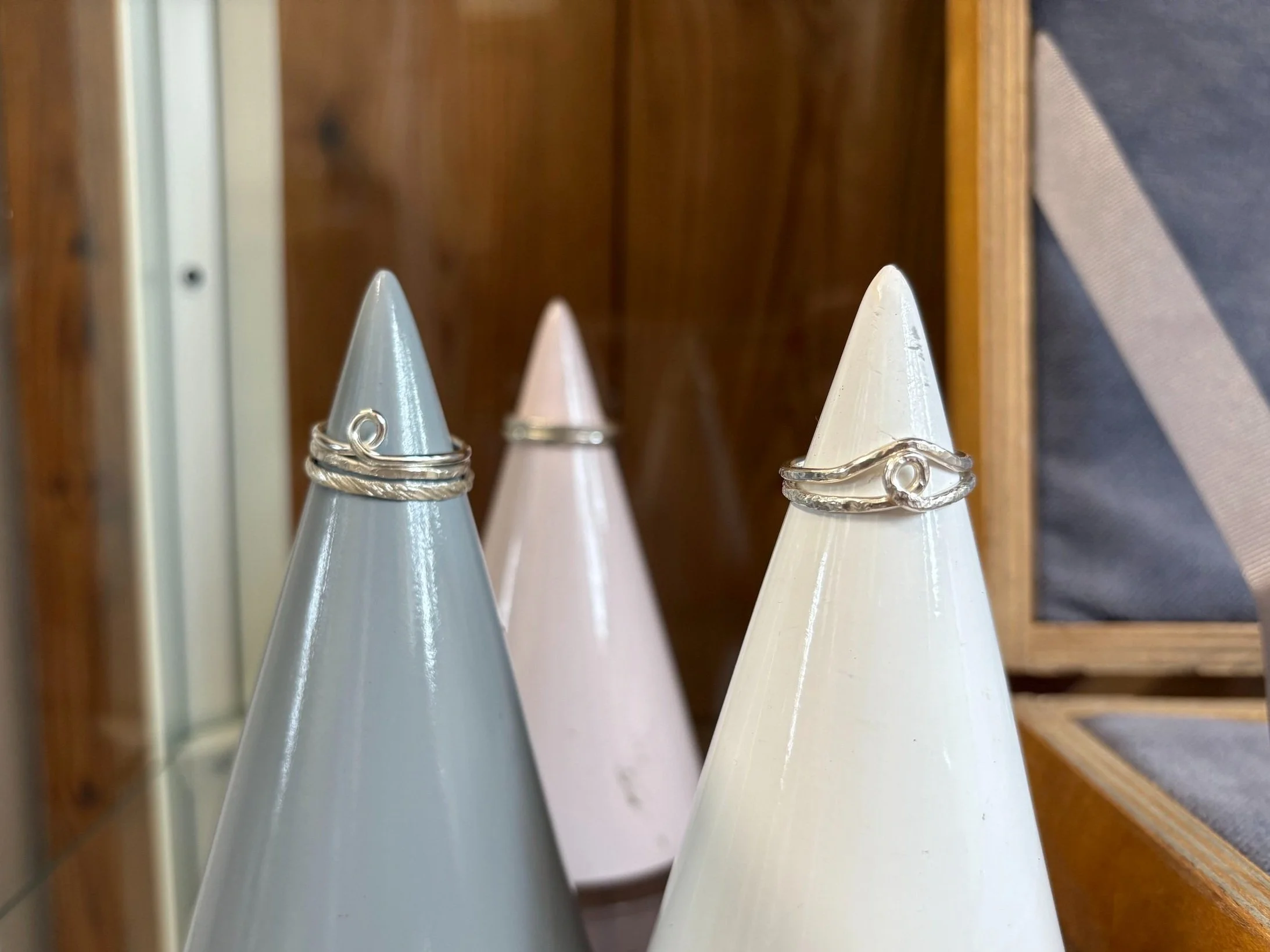 Sterling silver handmade stacking rings