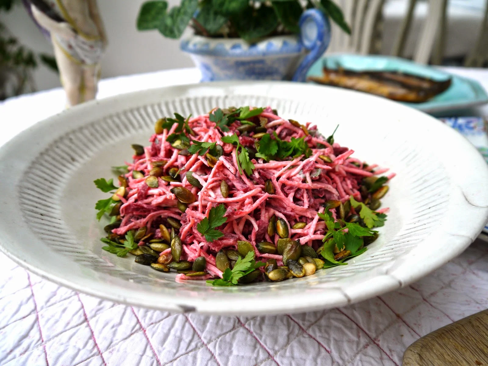 omega omega | beetroot &amp; celeriac with smoked mackerel