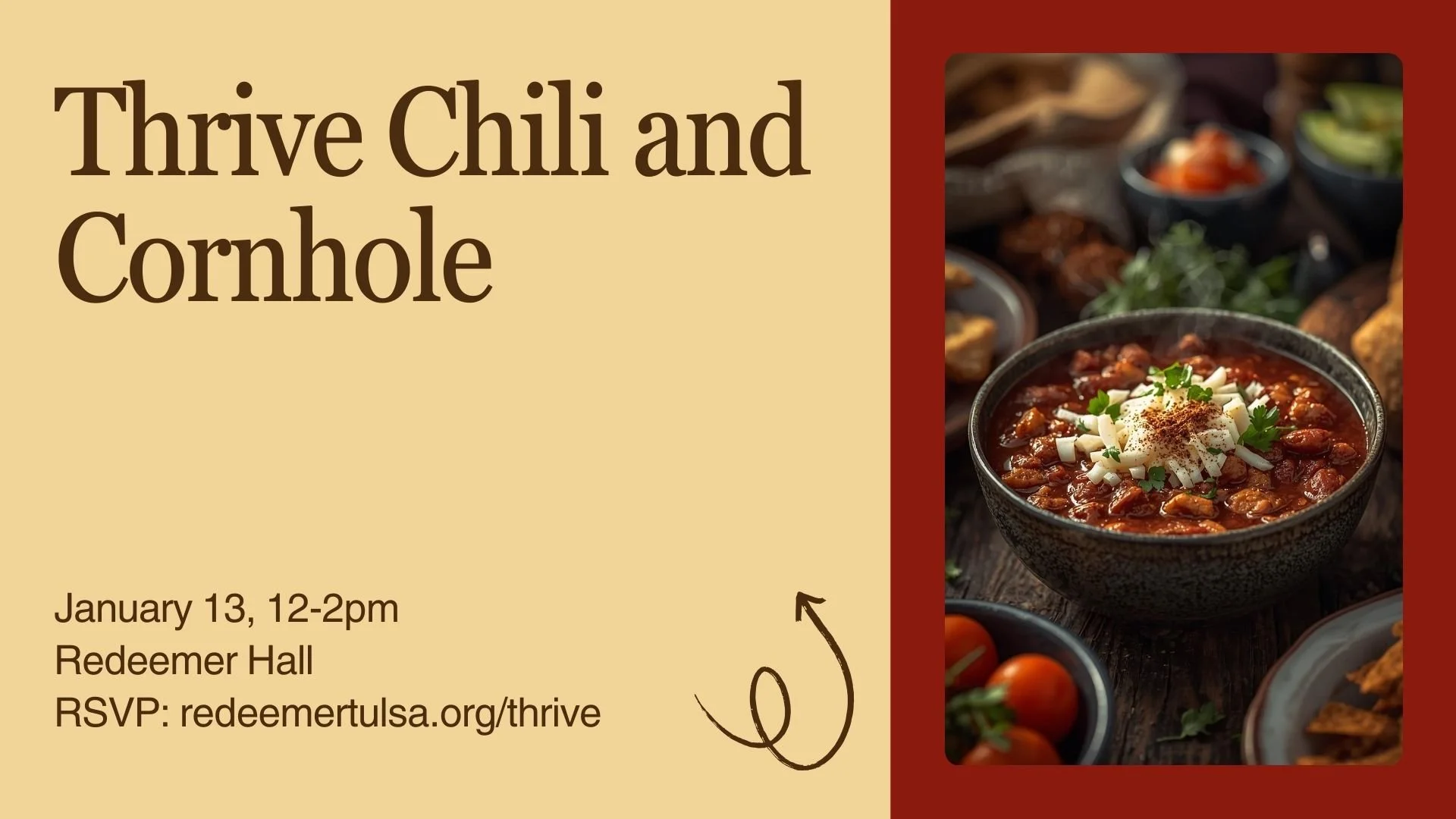 THRIVE Chili &amp; Cornhol