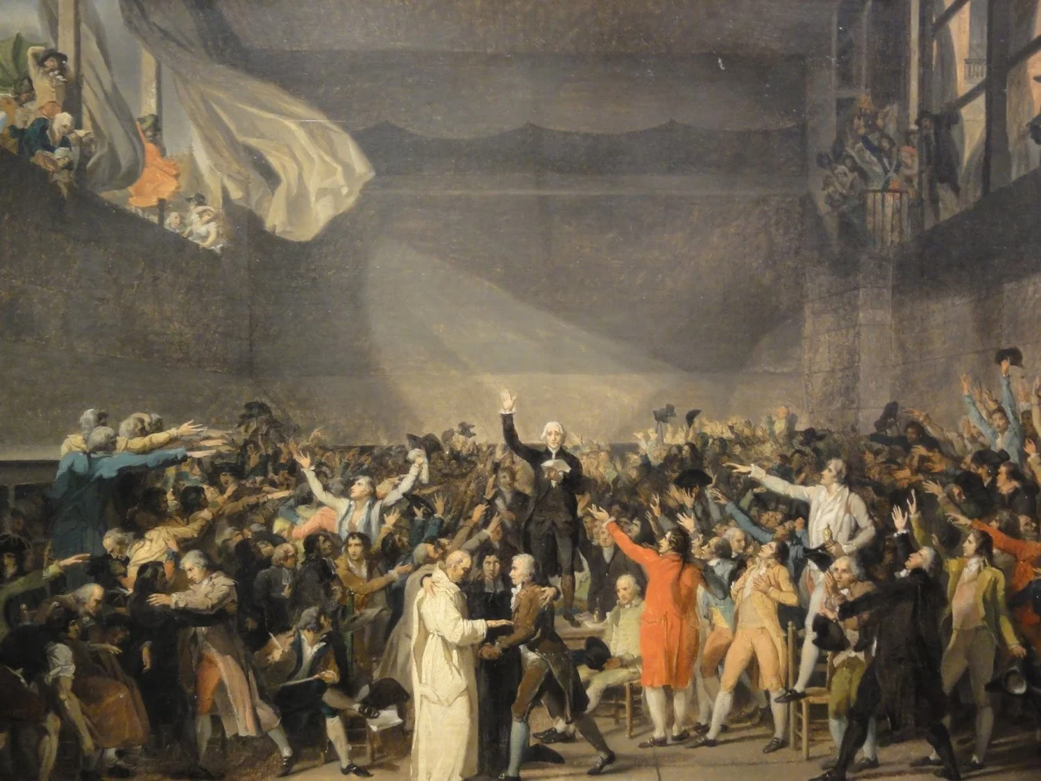 Commoners storming the Bastille.
