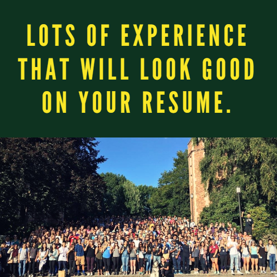 "Lots of experience that will look good on your resume."