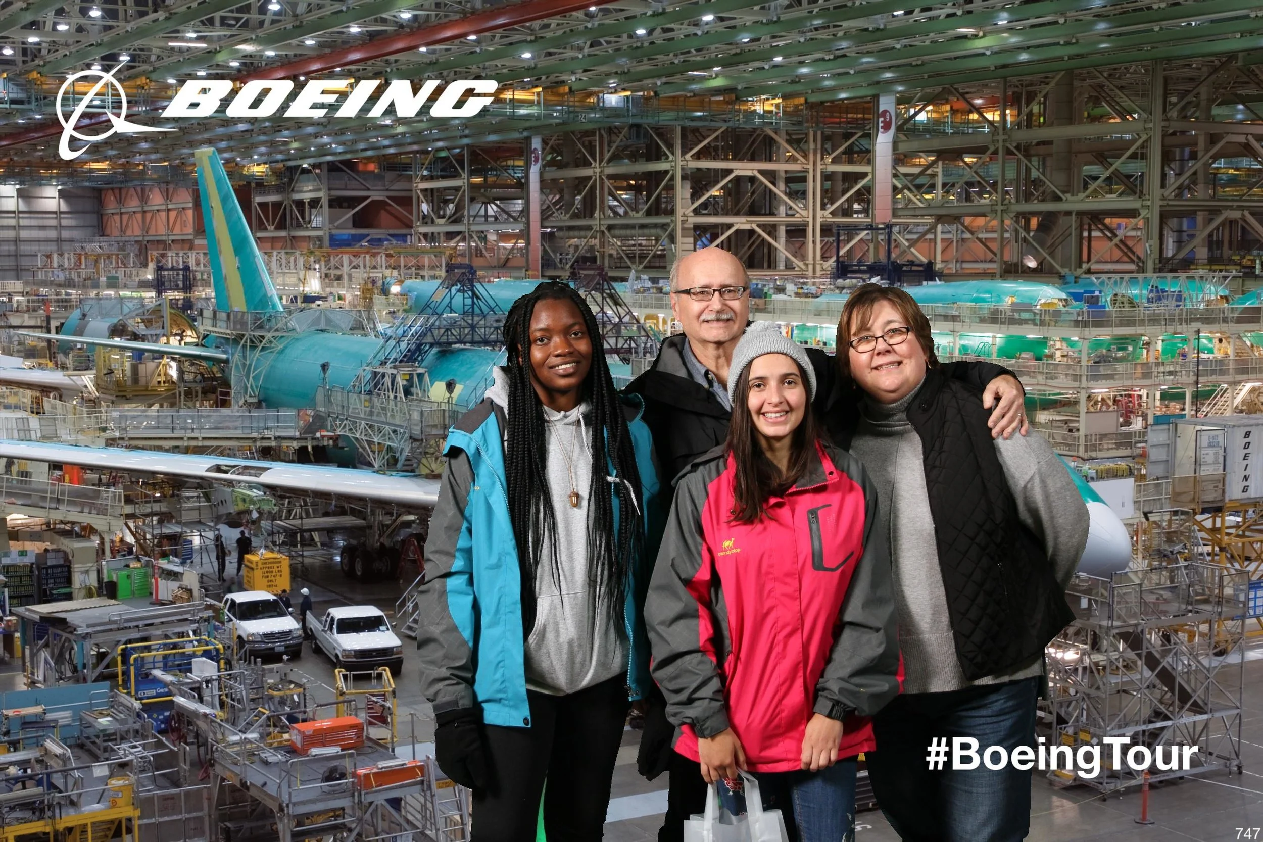 FIUTS students with hosts at Boeing