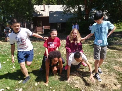 At our overnight retreat near Mount Rainier, students played fun (and silly) games in teams to get to know each other even better.