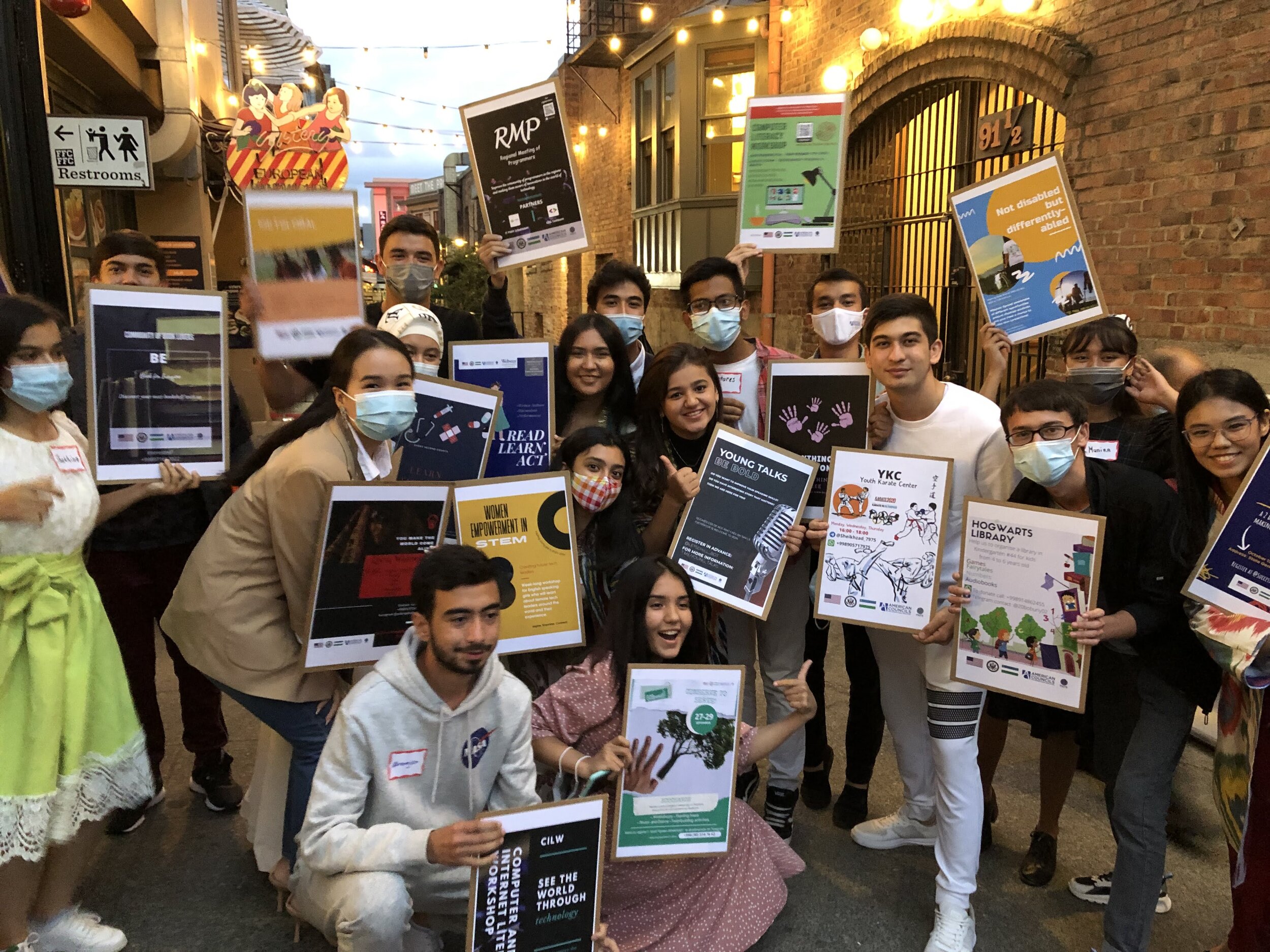 All participants showing off their project posters! We are so proud of their hard work and can't wait to see what they do next.