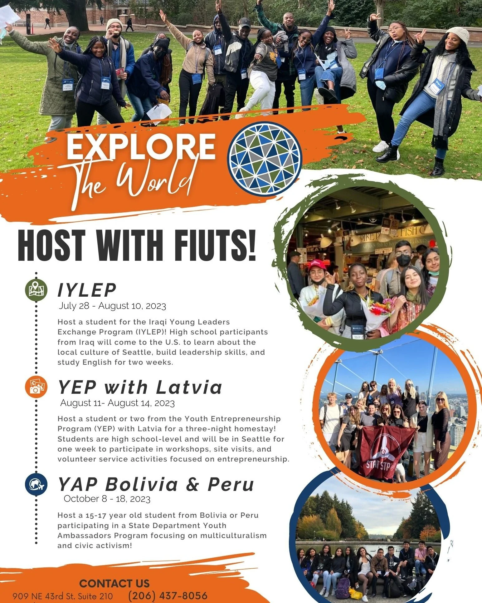 🌟 Be a Host and Make a Difference! 🌟
Are you ready to welcome an international student and become a catalyst for their leadership and civic engagement journey? Join us as a host for our exciting upcoming visiting programs in Seattle! 🌍

🇮🇶The Ir