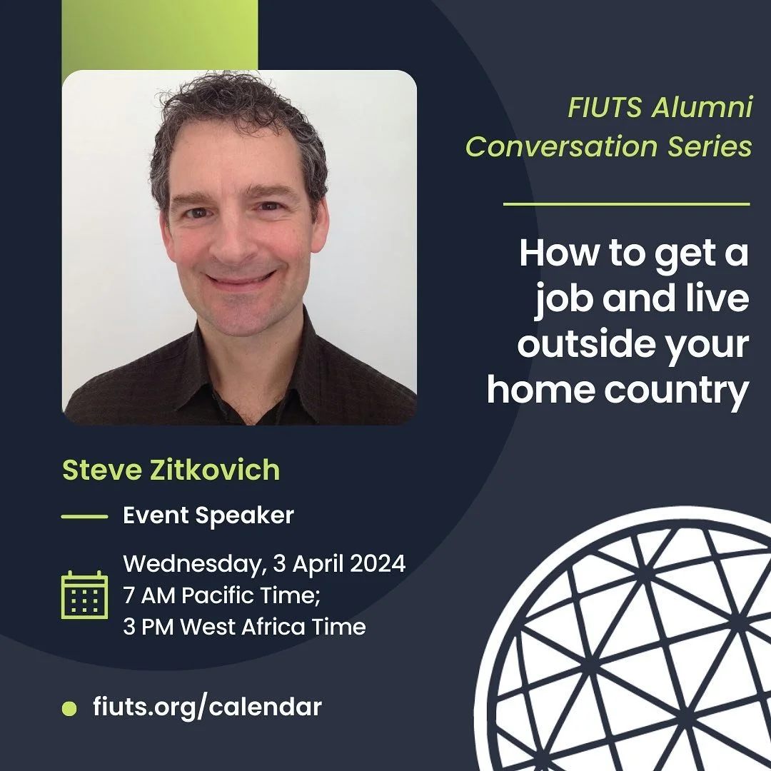 After a month of preparation, we are very thrilled to announce that the 𝐅𝐈𝐔𝐓𝐒 𝐀𝐥𝐮𝐦𝐧𝐢 𝐂𝐨𝐧𝐯𝐞𝐫𝐬𝐚𝐭𝐢𝐨𝐧 𝐒𝐞𝐫𝐢𝐞𝐬 is finally up and running!

𝐒𝐭𝐞𝐯𝐞 𝐙𝐢𝐭𝐤𝐨𝐯𝐢𝐜𝐡 has lived in 8 European countries for 15 years, combining 