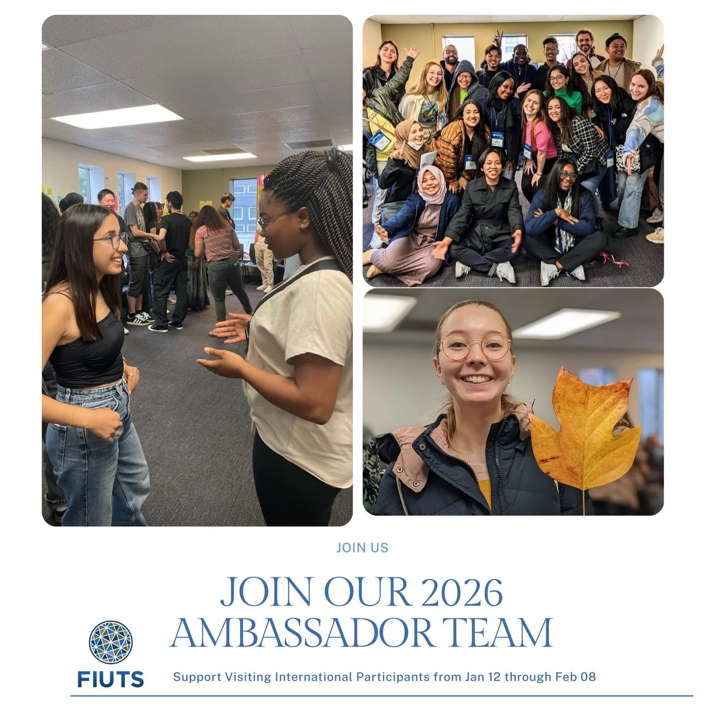 We&rsquo;re recruiting FIUTS Student Ambassadors! A 30-day group of international participants will be visiting Seattle from Jan 12&ndash;Feb 8, 2025, and we&rsquo;re looking for students who want to help welcome, support, and engage with them throug