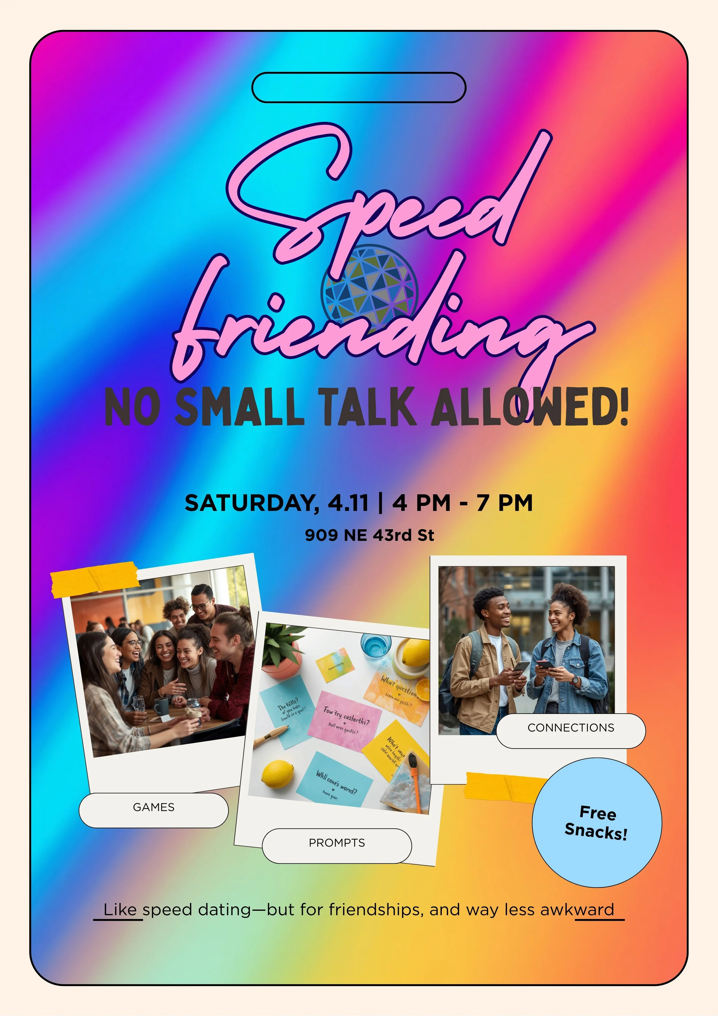 Speed Friending ⚡ No Small Talk Allowed