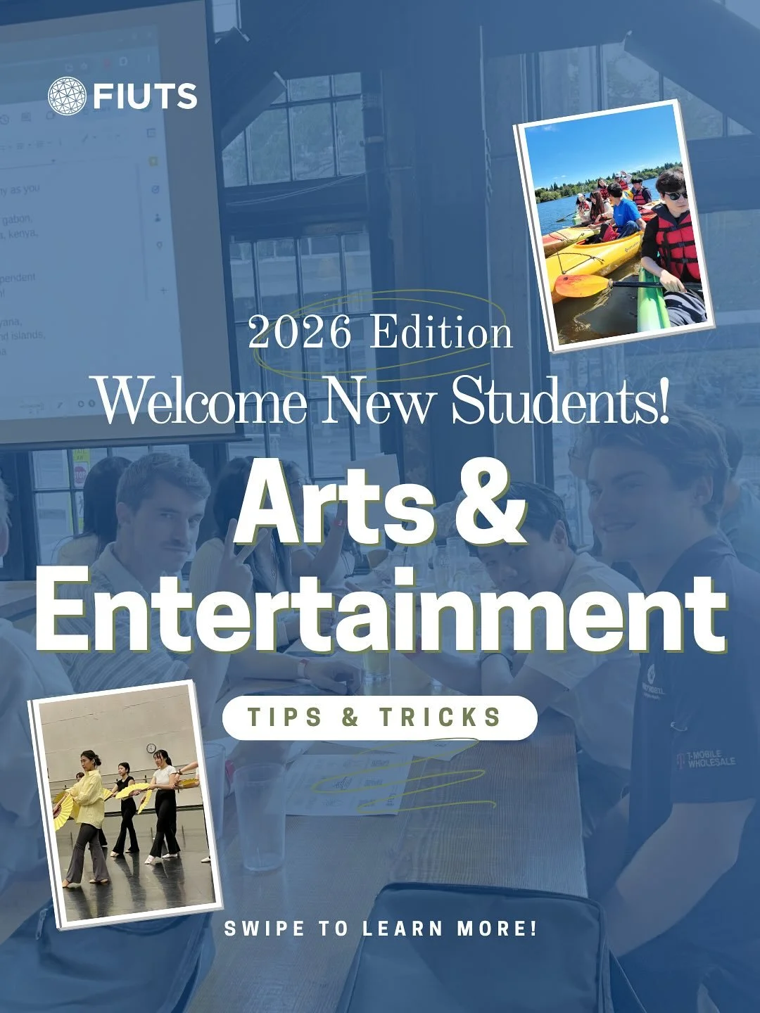 Welcome New Students: Arts &amp; Entertainment 🎭🎨

Here is our second part to our series including AWESOME events happening in Seattle and our new program, FIUTS CONNECTION! 🫂

Join our WhatsApp and fill out our form on FIUTS.org with the QR codes