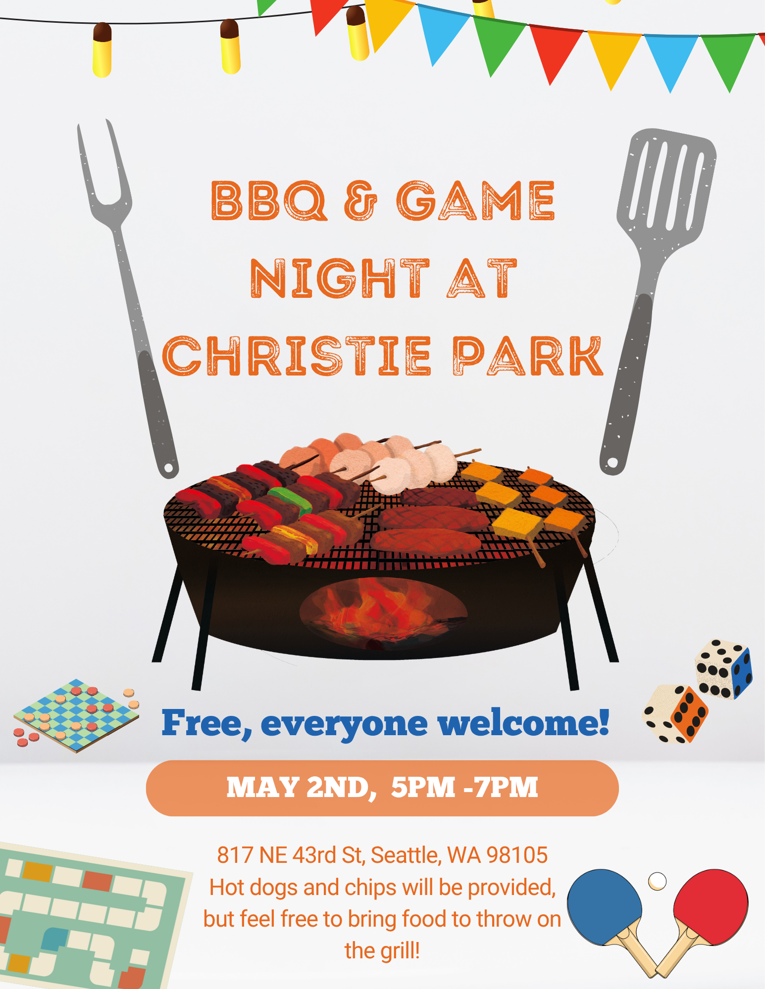 BBQ &amp; Game Night at Christie Park