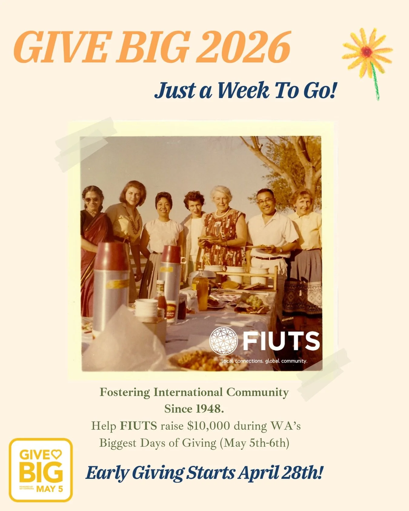 GiveBIG 2026 - Just one week to go! 🌻

Read more about GiveBIG and how FIUTS needs YOUR support with fiuts.org: 

&ldquo;The FIUTS program changed my overall outlook on life. I am grateful for this and will take all that i have learned to help the w