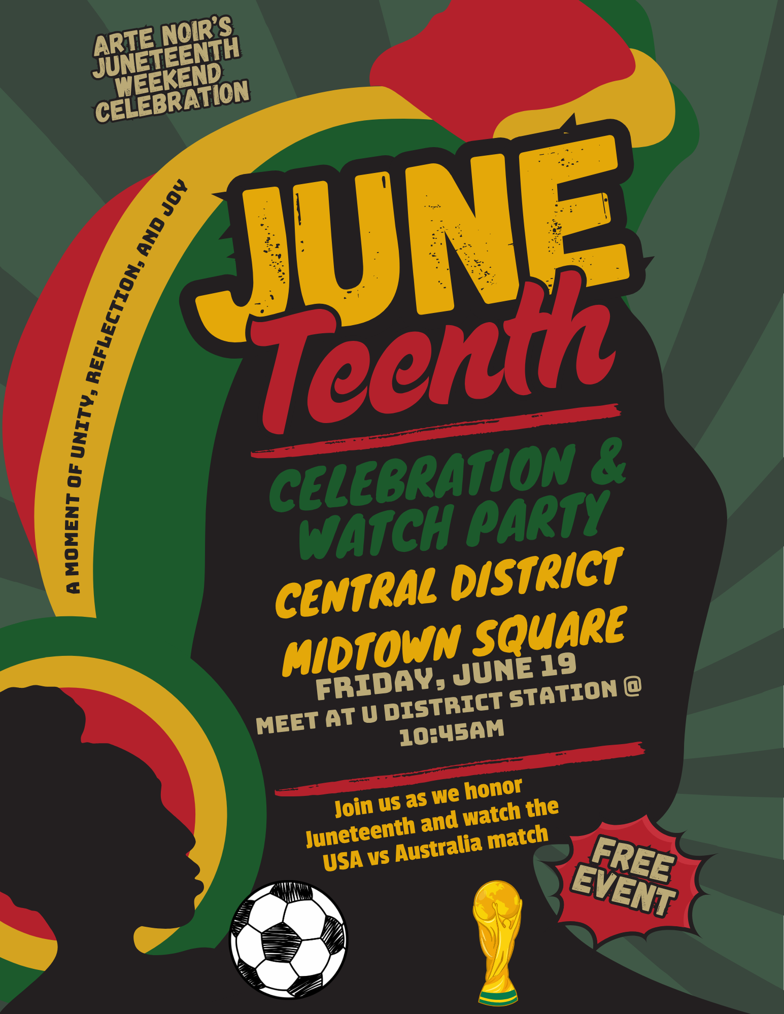 FIUTS Fridays: Arte Noir: A Juneteenth Weekend Celebration - USA vs Australia Watch Party