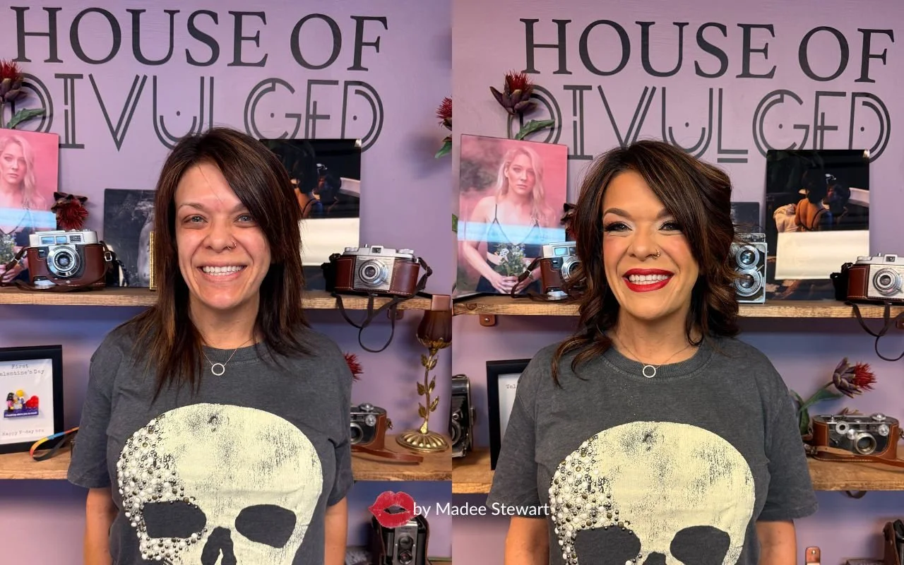 Before and After Make Up Transformation KC Boudoir
