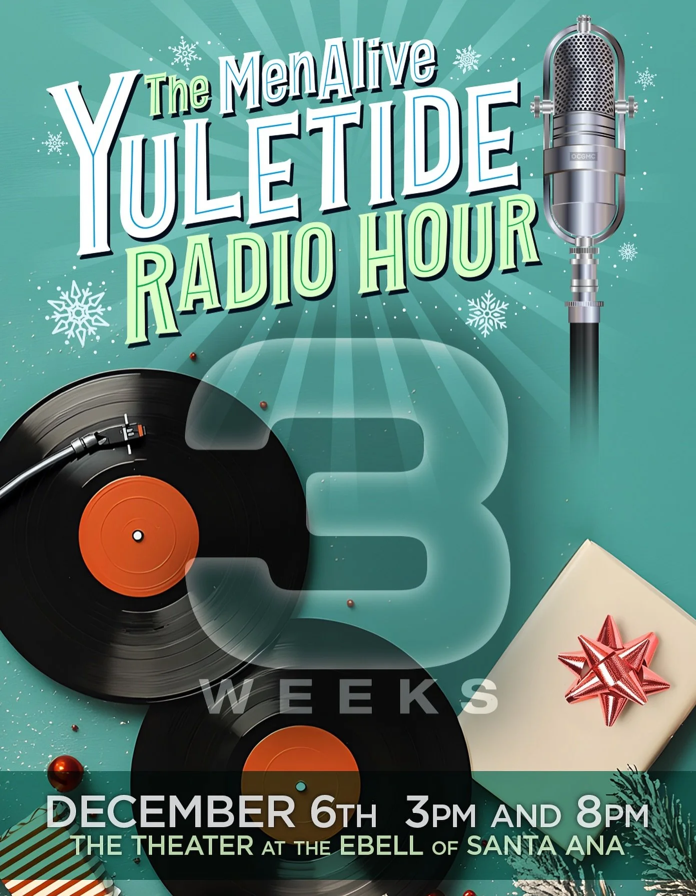 Our next concert is just 3 weeks away!!

Join MenAlive for the season&rsquo;s most fa-la-la-la-la-bulous live concert broadcast THE MENALIVE YULETIDE RADIO HOUR, coming to you LIVE from our very own KBRR Radio Studios, home to holiday hits and festiv