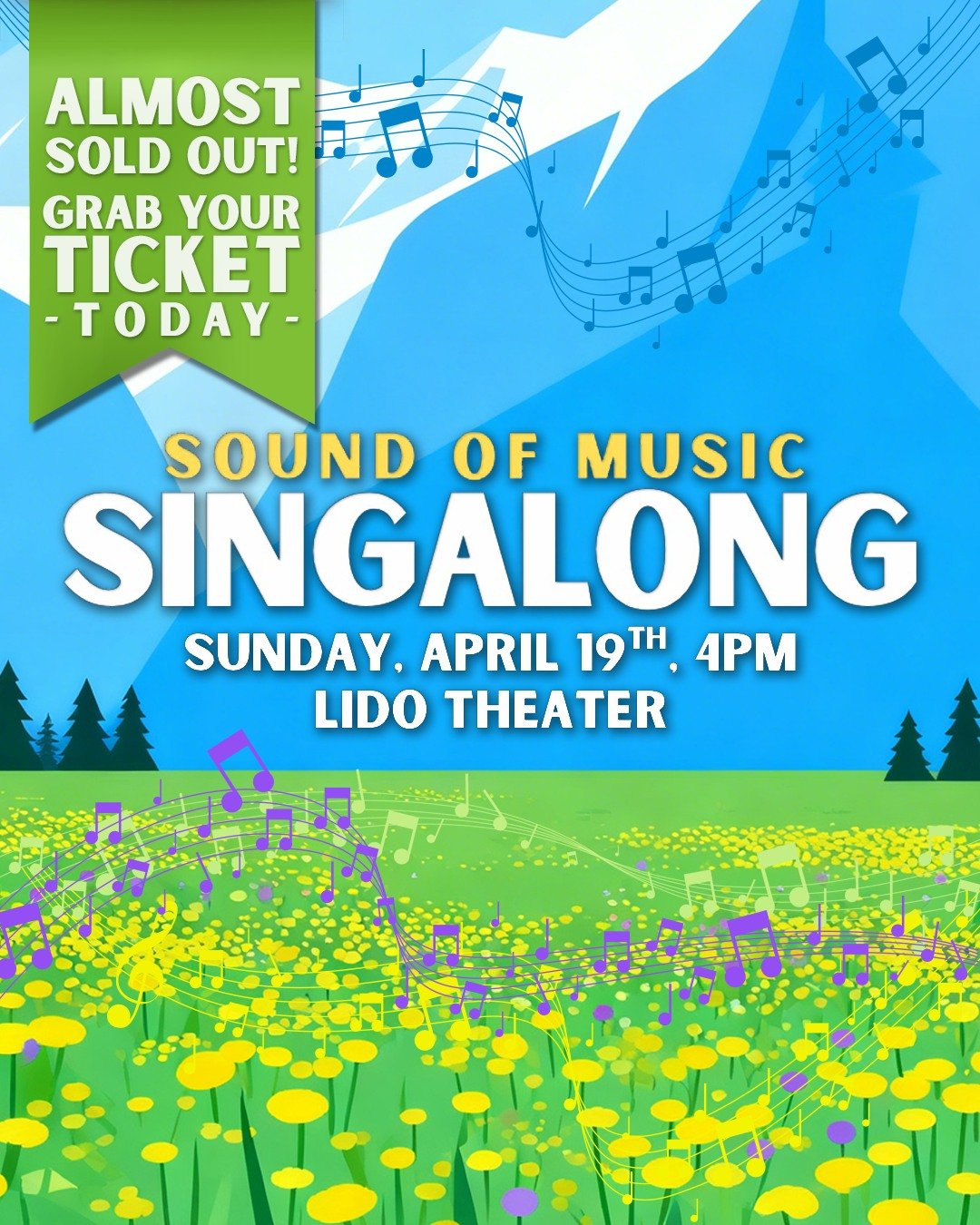 Tickets are going quickly! 🎫 Make sure to grab yours today! 

Let's hear those voices at the Sound of Music Sing-Along on Sunday, April 19, at the @lidotheaternewportbeach. Join us as we discover the power of storytelling, music, and expression thro
