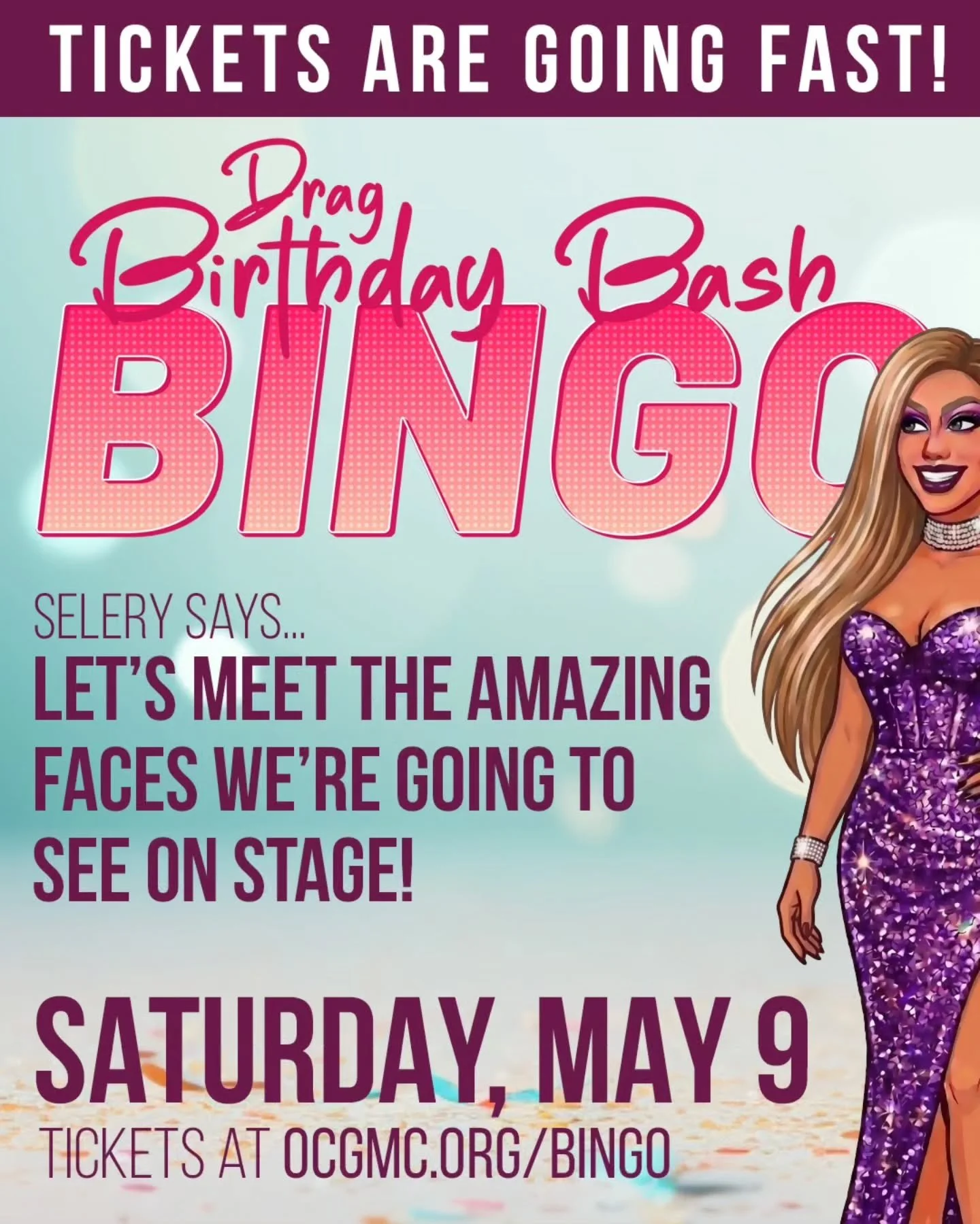 Get set for DRAG BIRTHDAY BINGO BASH, an evening of fun and high energy as members of MenAlive strut their stuff on the runway in their drag personas! The evening, hosted by our own diva Selery, is going to be a night to remember! (Swipe to meet our 