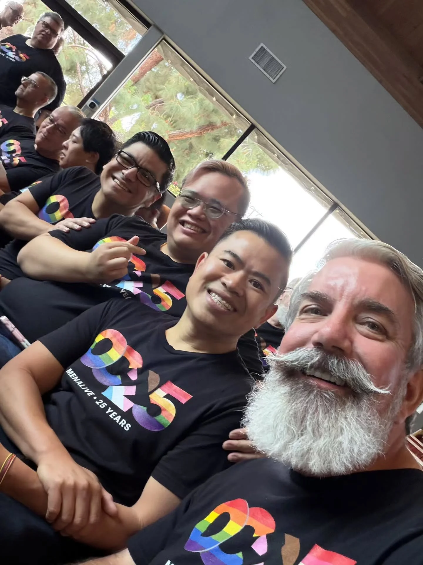 Earlier today, we had the opportunity to sing during the Pride Sunday service at the @churchofthefoothills! 🌈 As part of the service, we were able to share a video from the founder of MenAlive, Rich Cook, about the legacy of the organization. 

So g