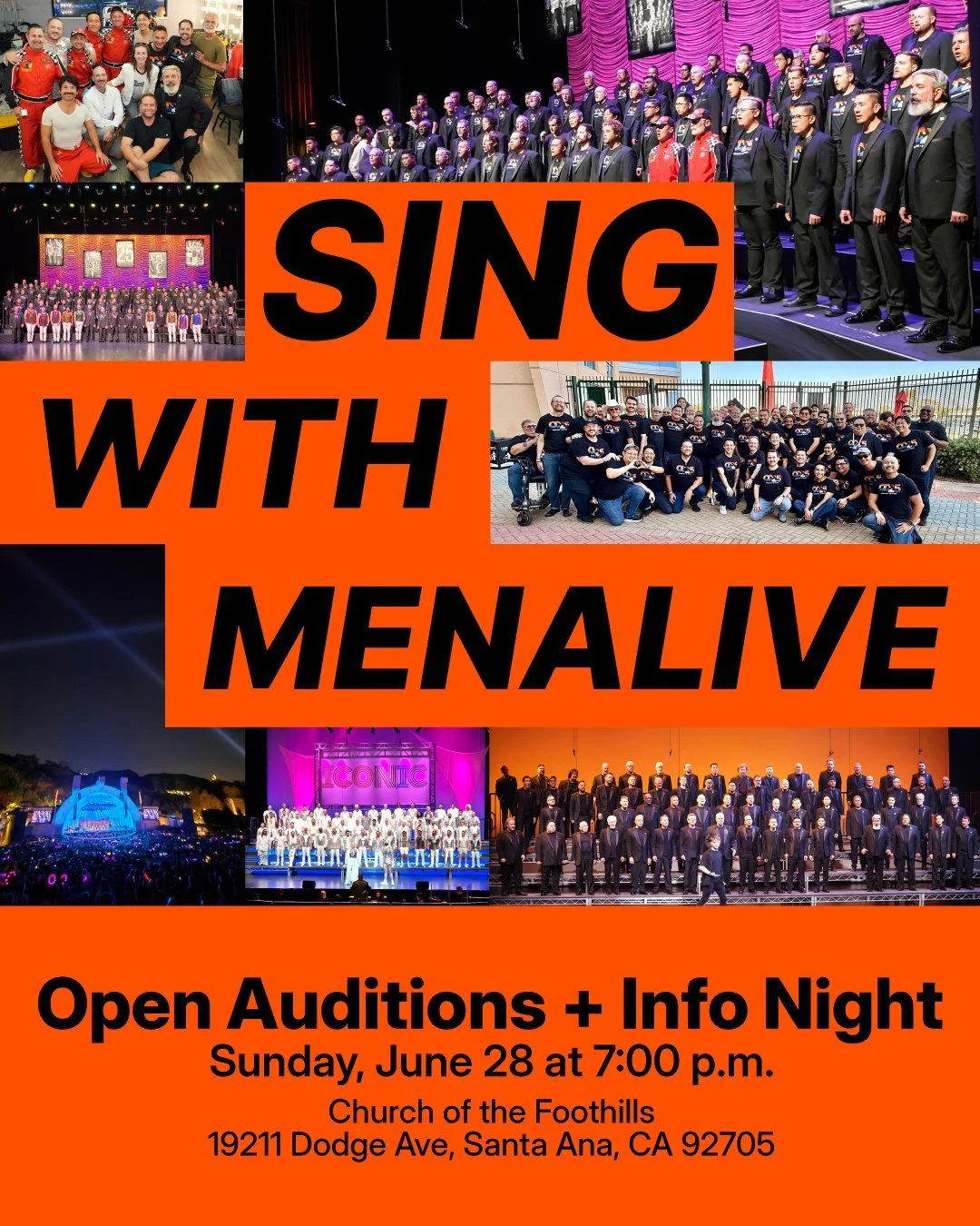 Come sing with MenAlive! 🎶

Join us for our upcoming show, Battle for Broadway!!! Open auditions + Info Night is on Sunday, June 28 at 7:00 p.m. Learn all about the upcoming show, what it's like singing with MenAlive, and so much more. 

Find comple