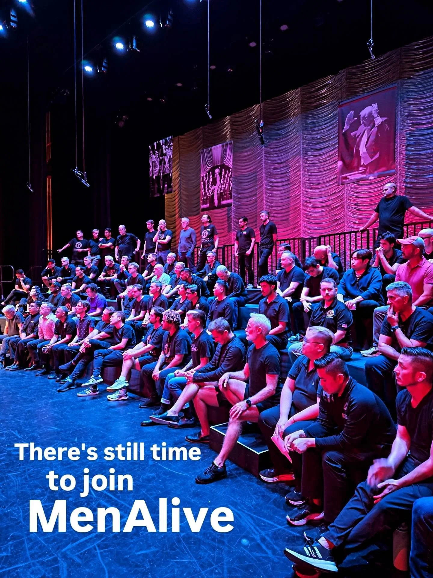 The memories created behind the scenes can be just as awesome as when the curtain raises! 🎵 There's still time to join MenAlive for our upcoming show, Battle for Broadway! Want to know more? Click the link in the bio or visit ocgmc.org/join-menalive