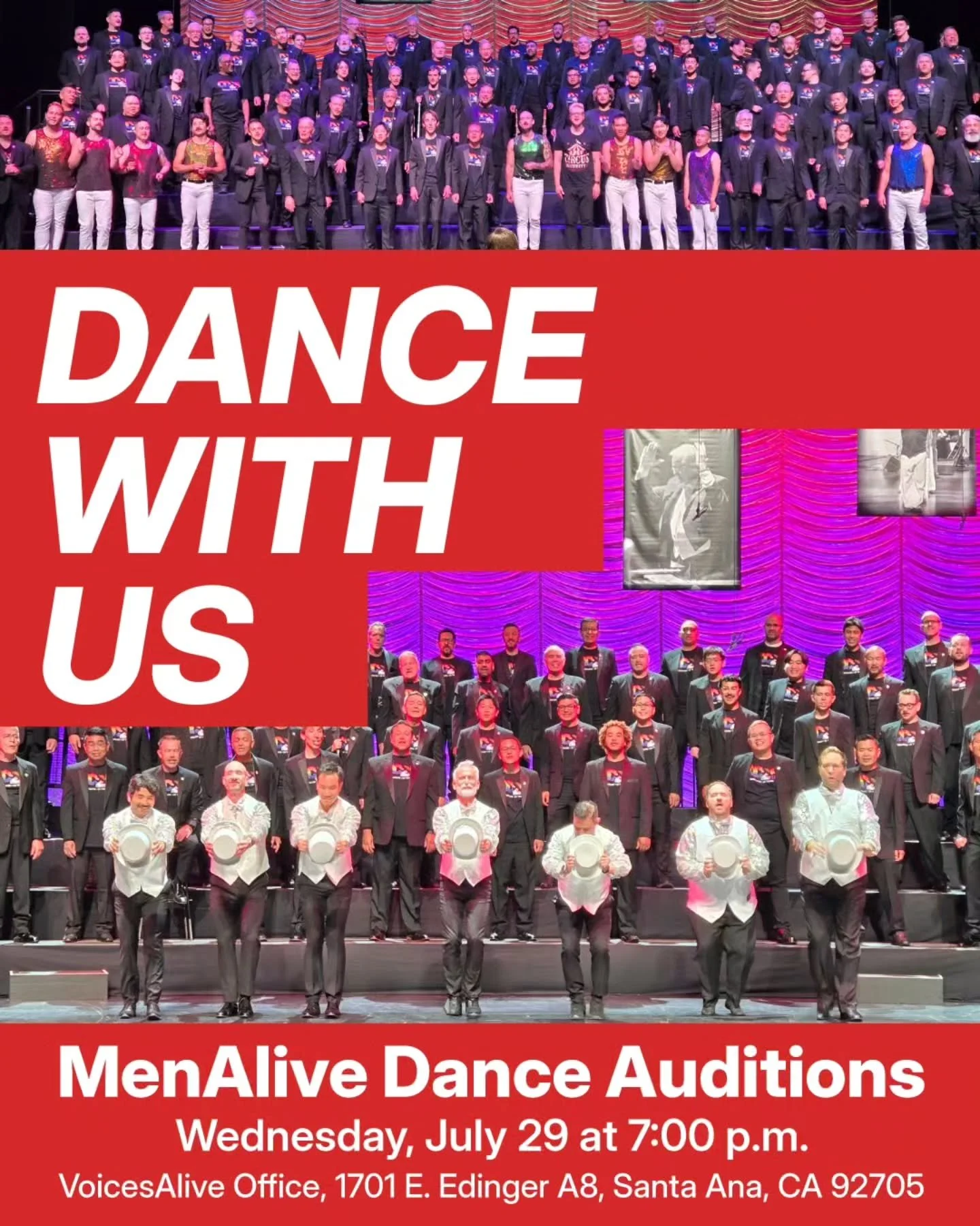 Dance auditions are here! 

Wednesday, July 29 at 7:00pm
VoicesAlive Office

Singers. Non-singers. All dance abilities. 
Heels audition. Tap audition. Both optional. 

Fill out the form. Show up ready. Let's move. 

Link in bio (or ocgmc.org/blog) fo