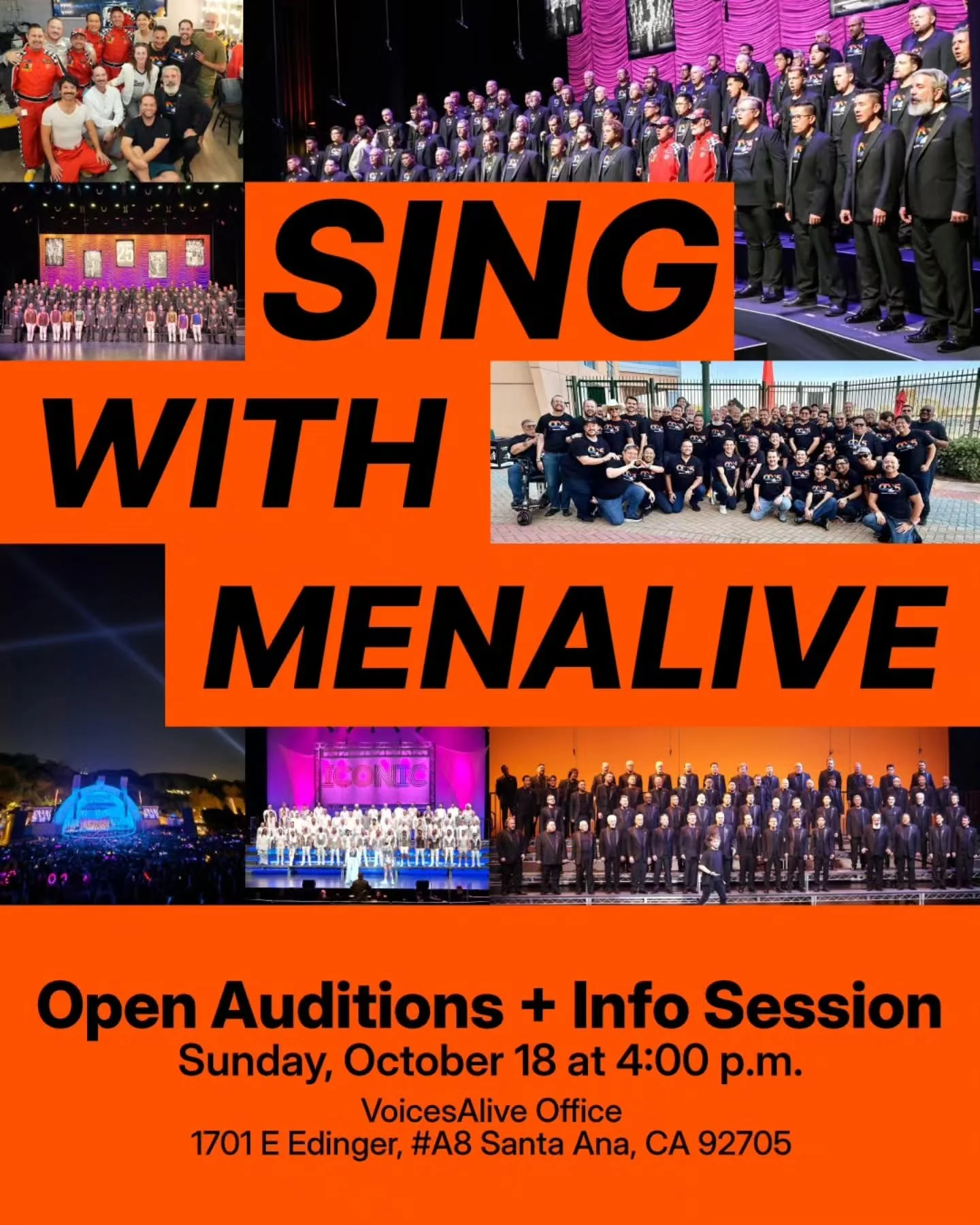 Someone in the crowd should join MenAlive!!! Is it you? Join us on Sunday, October 18 for our next Open Auditions + Info Session for our upcoming show, Holidazzle! 🎵

Learn all about the chorus, our seasons, and more. 

📍 VoicesAlive Office, 1701 E