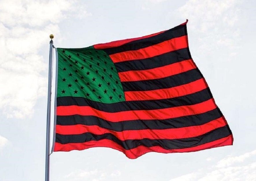 David Hammons, African-American Flag , 1990