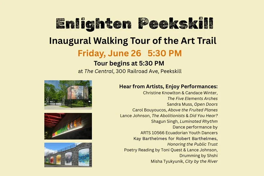 Inaugural Walking Tour of the Enlighten Peekskill Art Trail