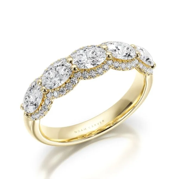 Semi Eternity Band with Halo Oval Cut