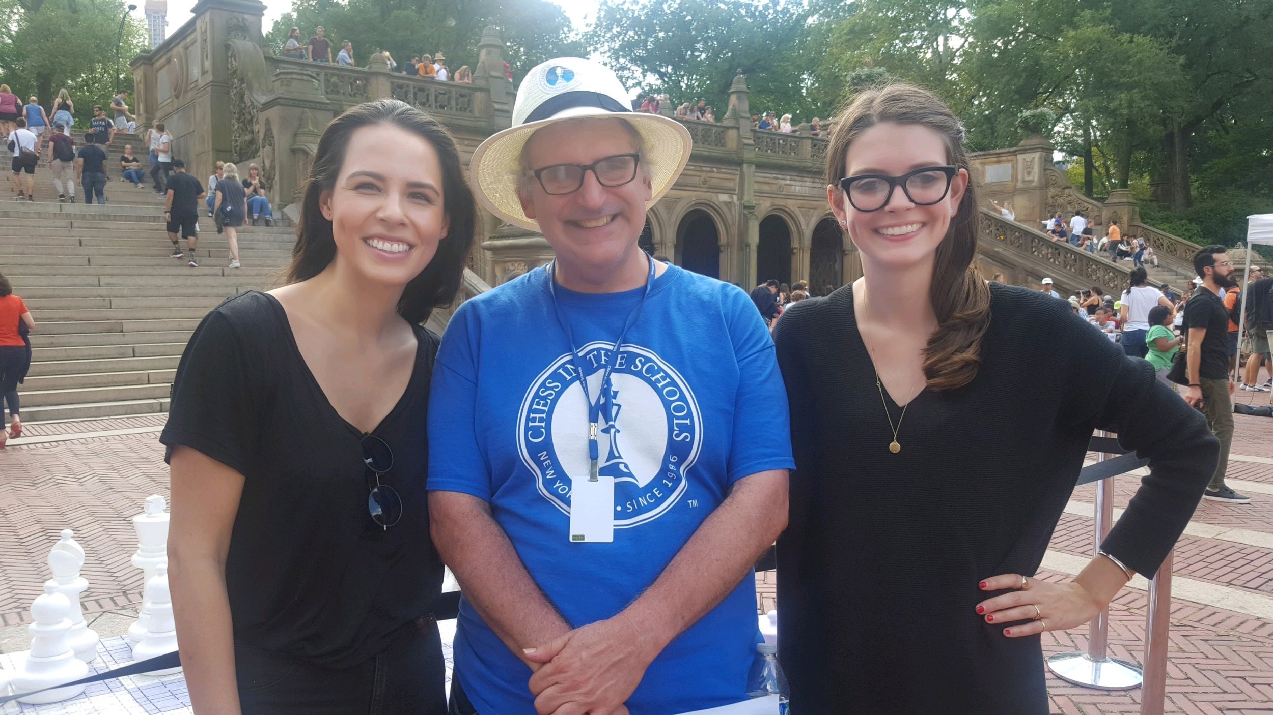  Karsten, chess teacher Mitch Fitzko, and Nicole at the 18th annual Chess-in-the-Park 