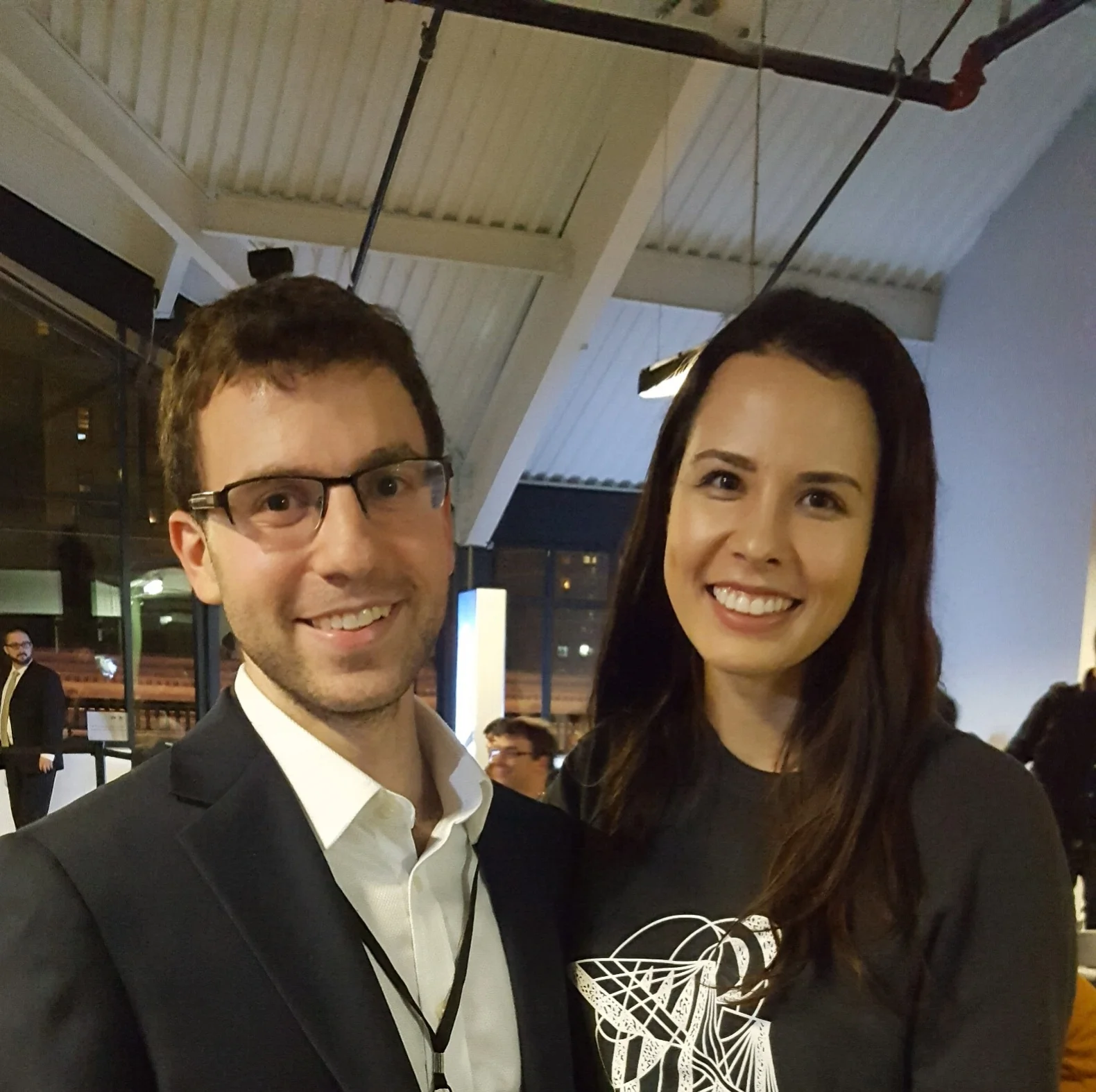 Grandmaster Robert Hess and Karsten at the 2016 World Chess Championship
