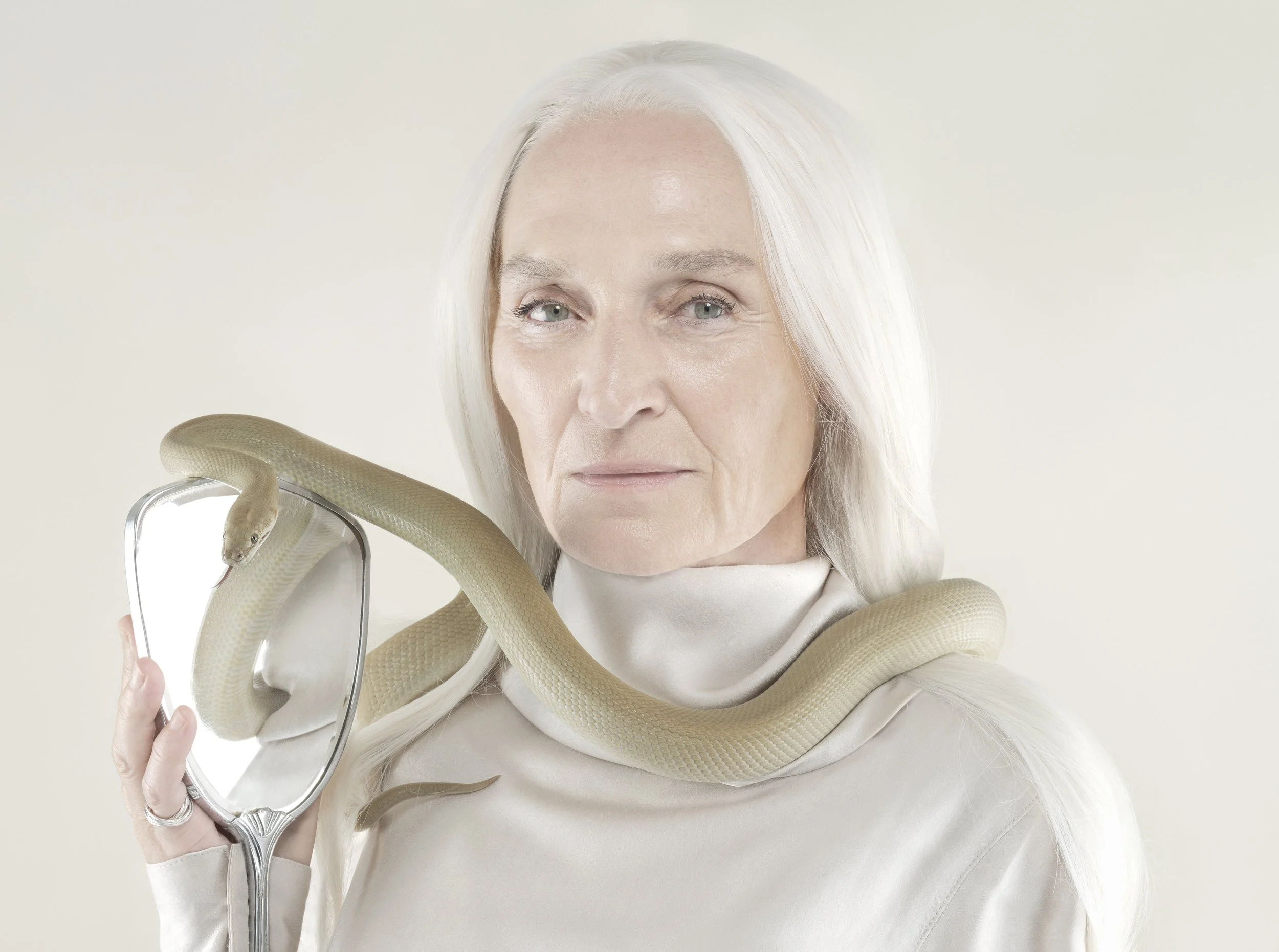 Snakes & Mirrors (Olwen Fouéré) 2024, 120x90cm