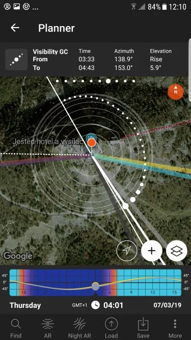 Aplikace PhotoPills..PhotoPills App