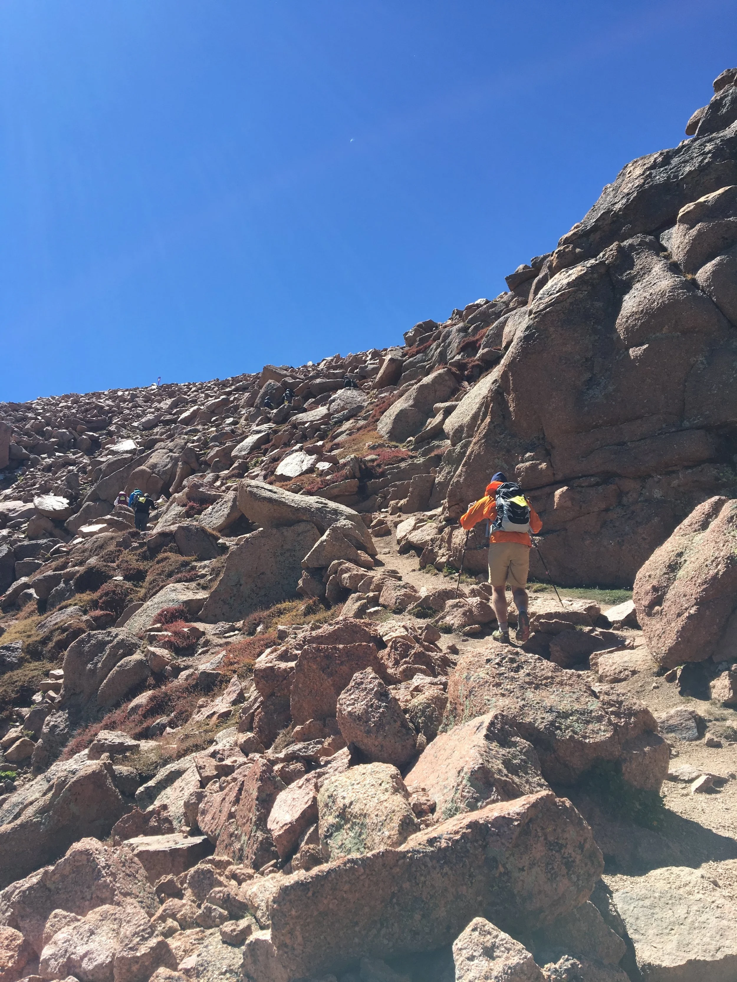 Making our way towards the summit of Pikes Peak (September 2016).