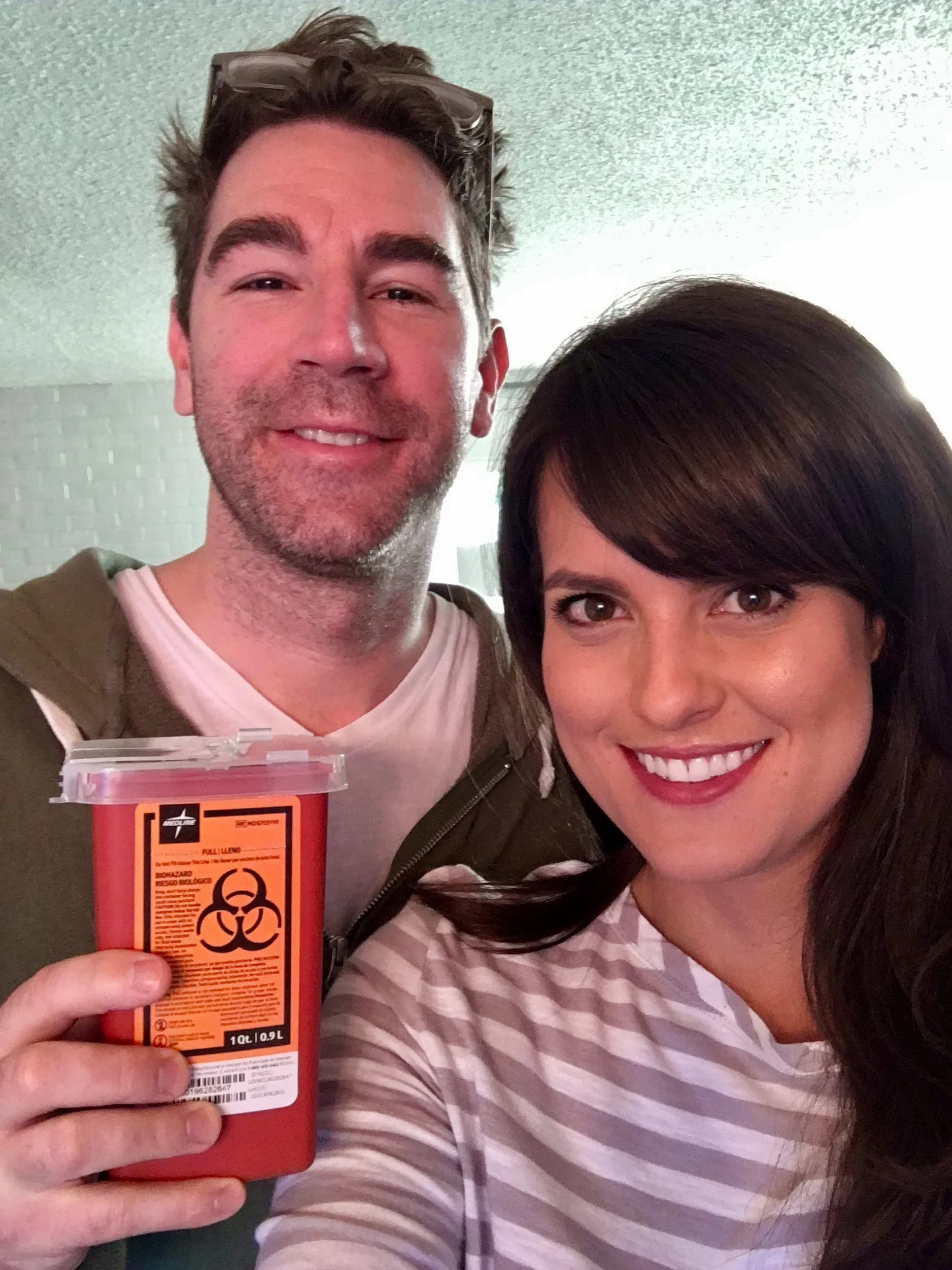 Cory and me after our first morning of injections