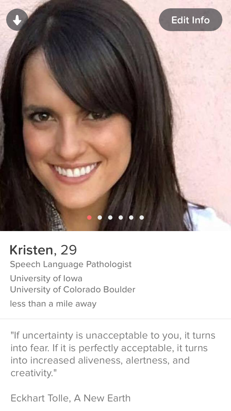 My never-before-seen Tinder profile!