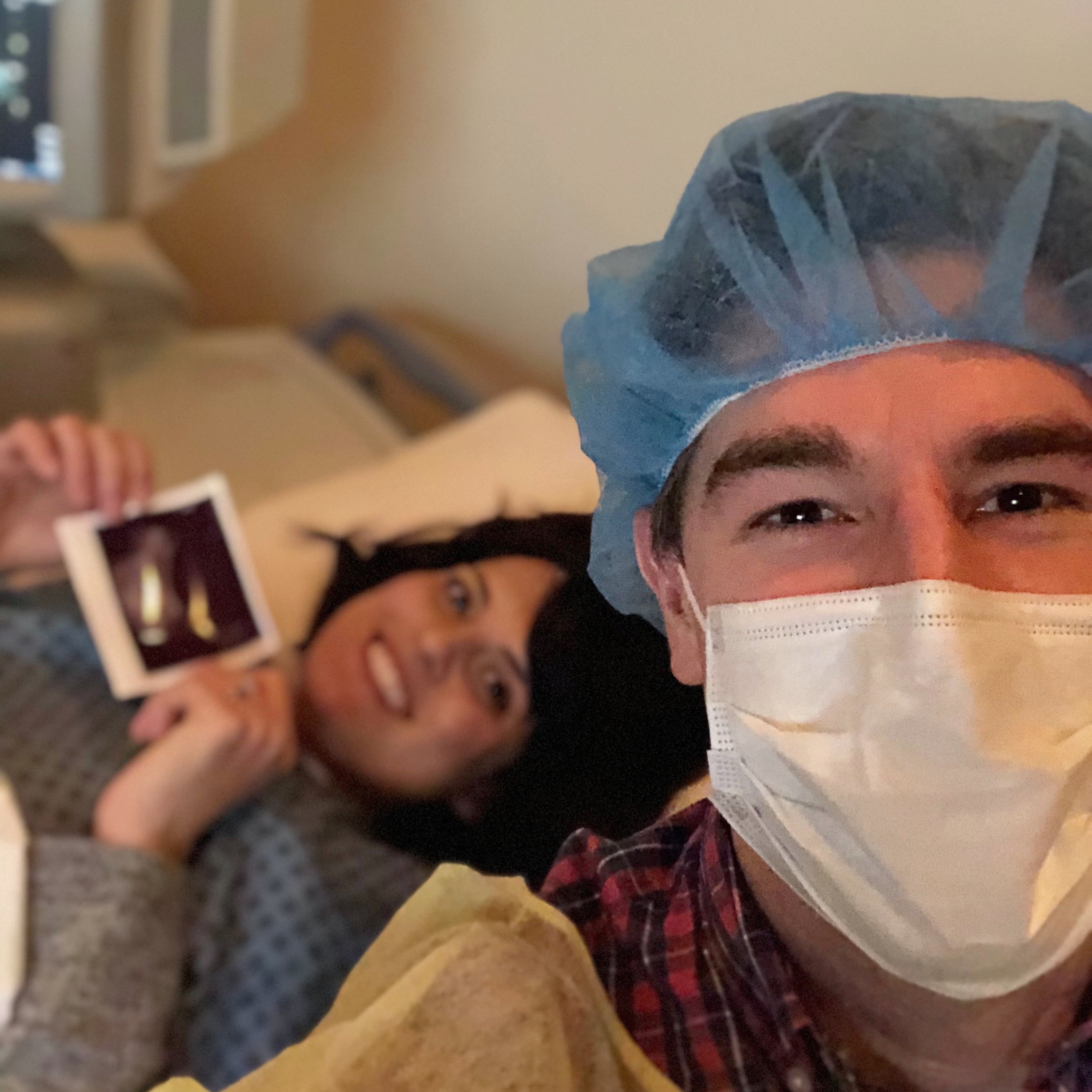 This picture was taken RIGHT after our frozen embryo transfer (FET) on February 12. Cory (husband) loves portrait mode...like thinks it’s the absolute best. When he took our “first family photo” after the FET, he didn’t realize that his camera was s…