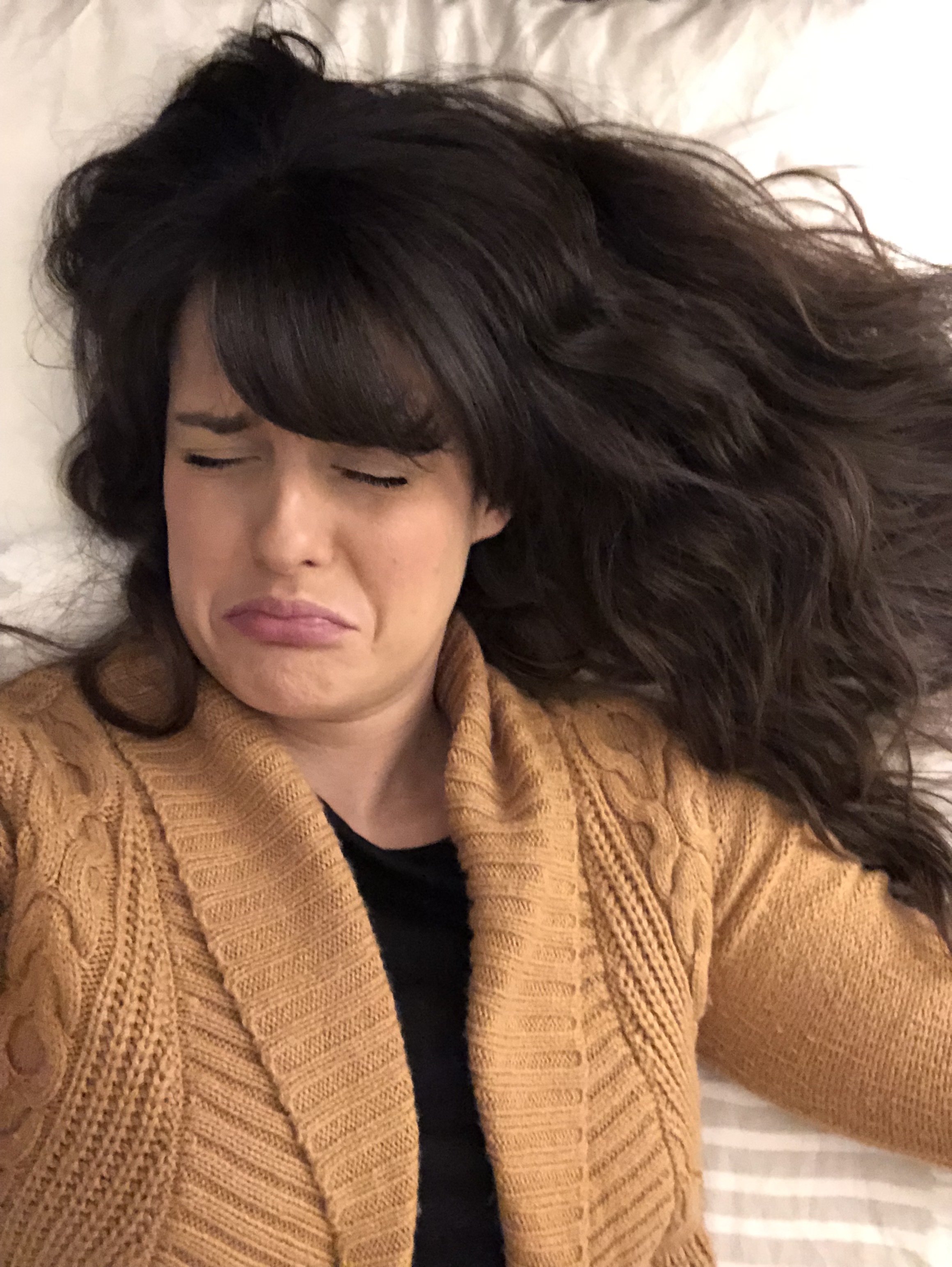 This was taken right before my first progesterone shot on February 7, 2019 and accurately captures how I’m feeling right now.