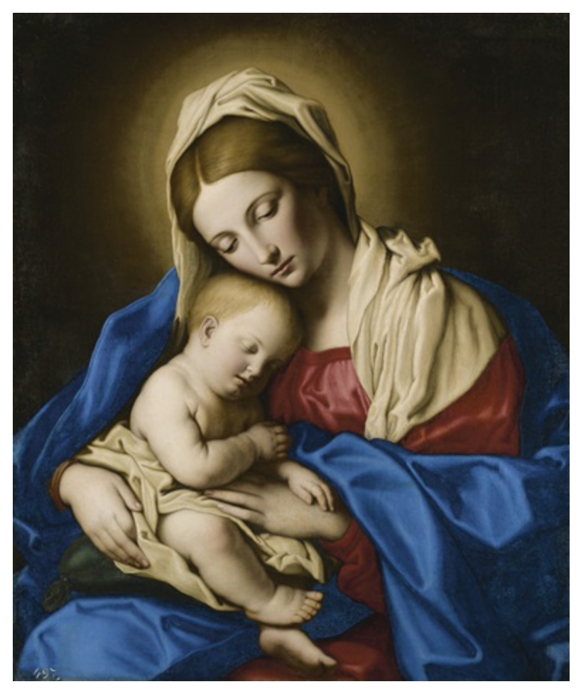 Madonna and Child, Giovanni Battista Salve (II Sassoferrato) (Itallian, 1609-1695)Photo Credit: here