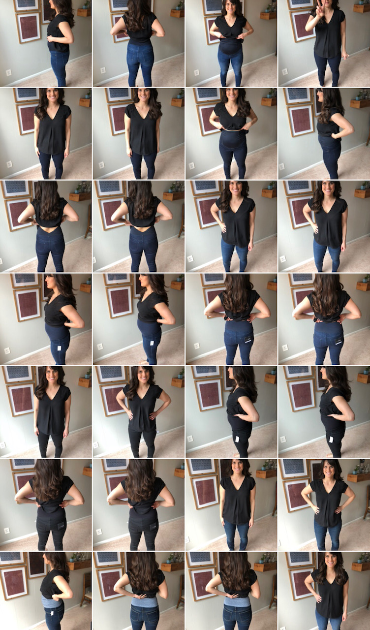 A sneak peak of my upcoming blog post about maternity jeans. (Thank you to my patient photographer, Cory!)