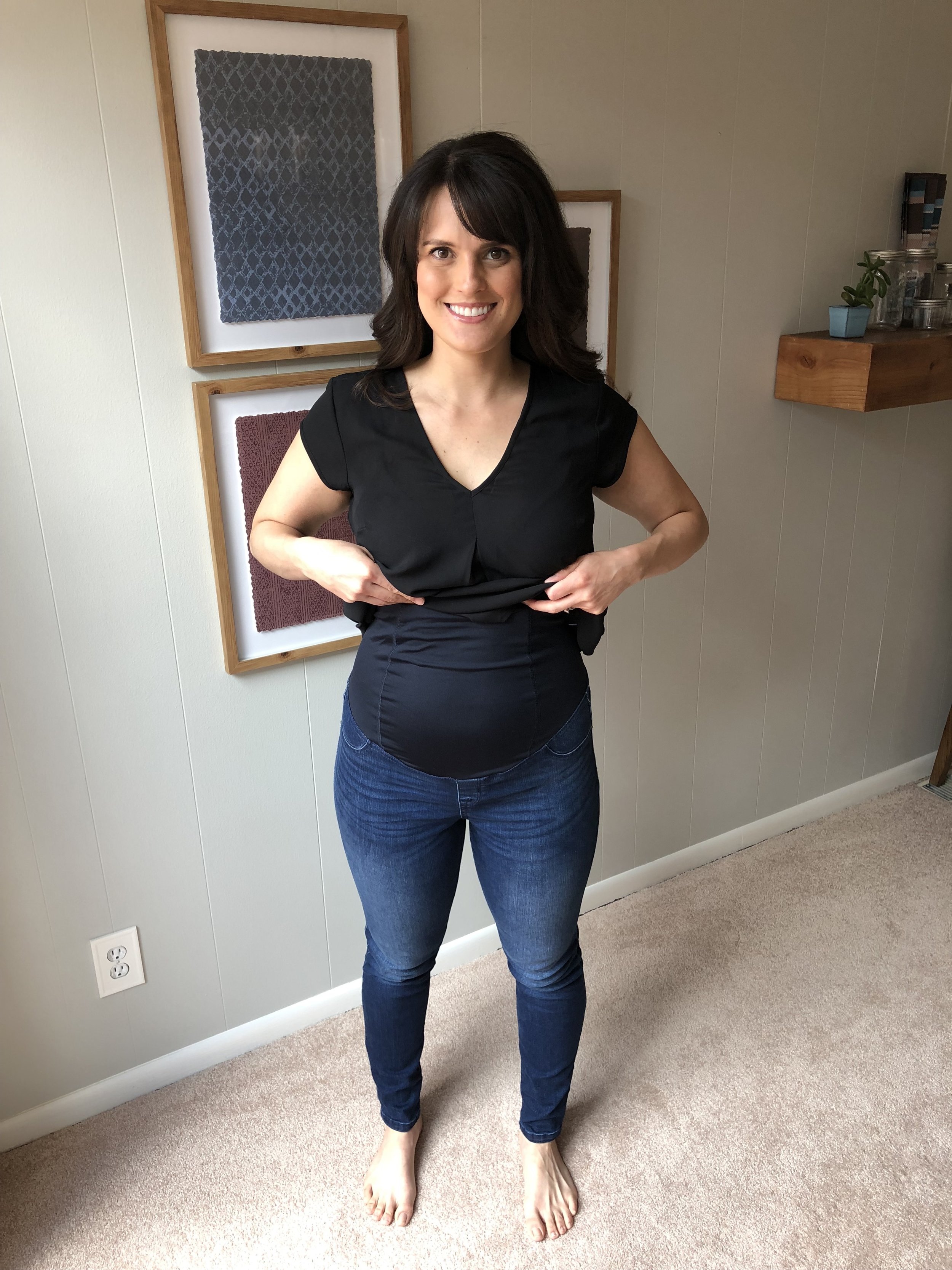 Target - Maternity Crossover Panel Skinny Jeans – Isabel Maternity by Ingrid &amp; Isabel™ Dark Wash