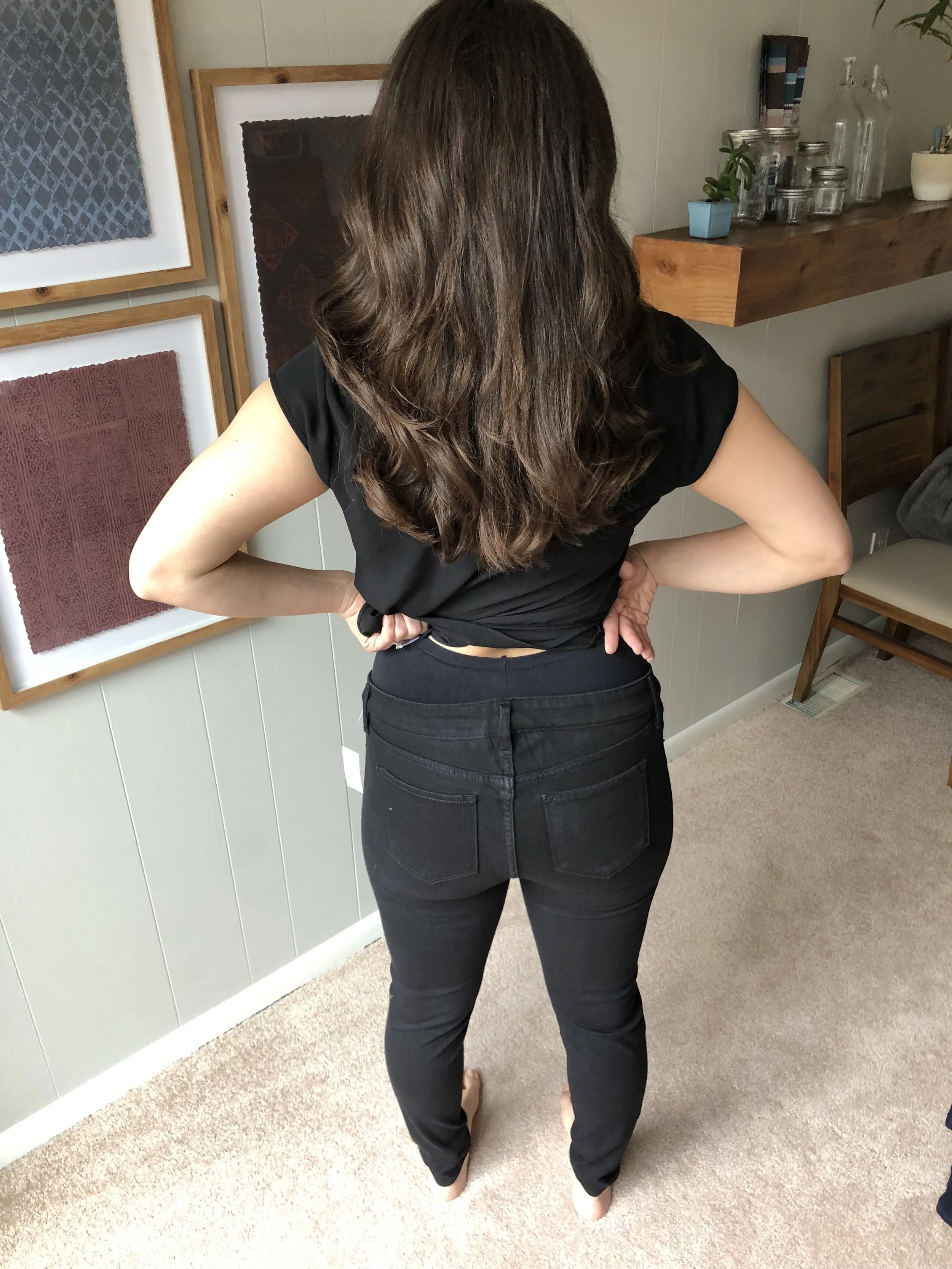 Old Navy Maternity Premium Full-Panel Rockstar 24/7 Sculpt Jeggings in black