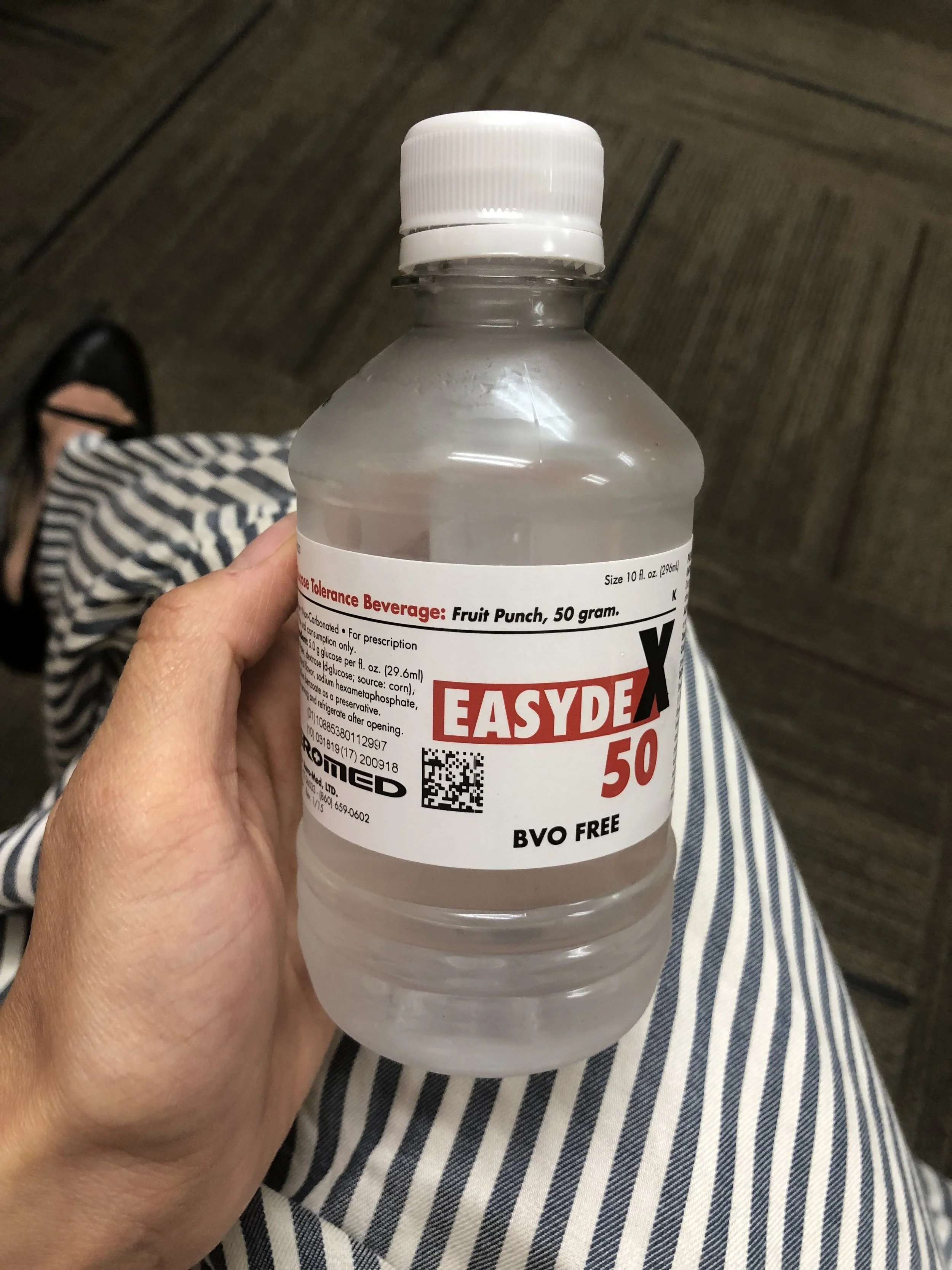 The fruit punch drink I had during my screening and today during the test.
