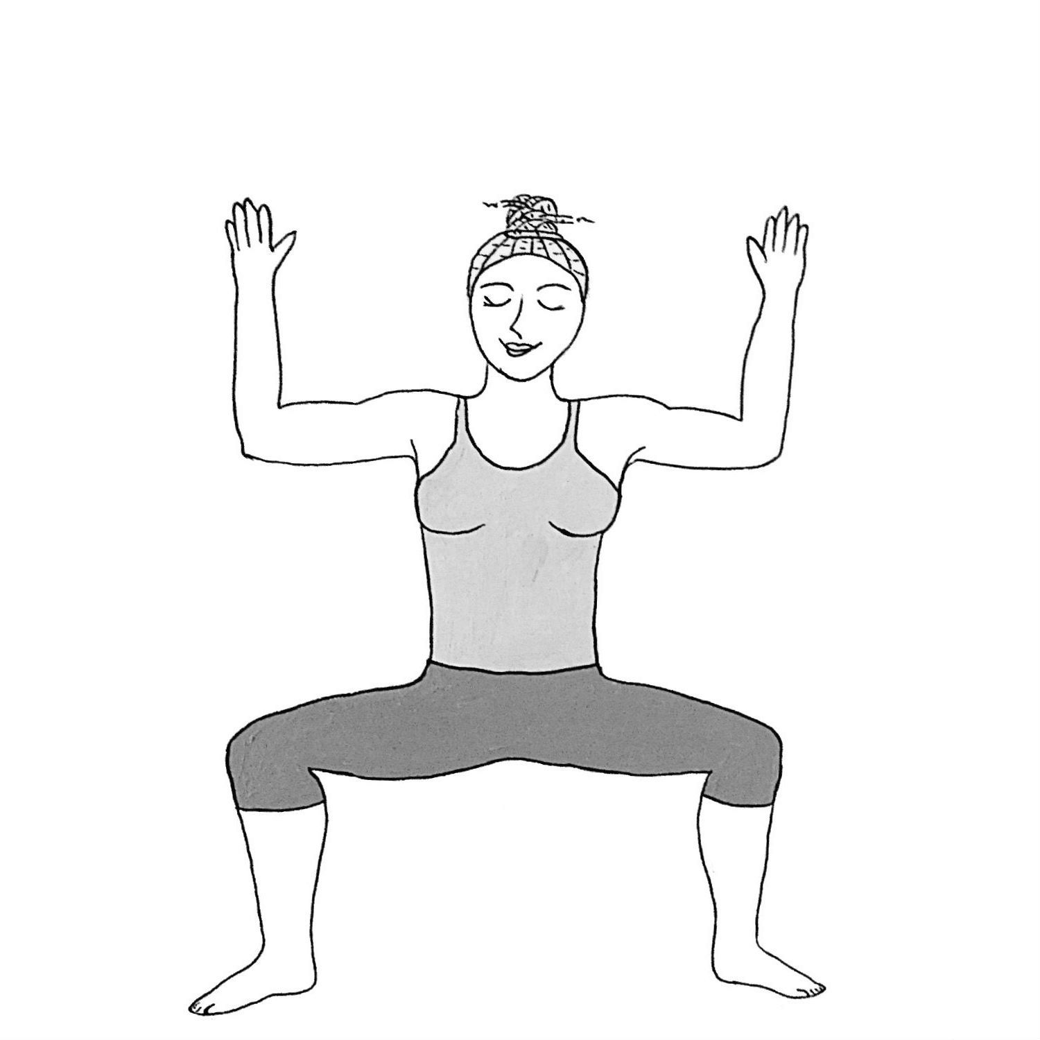 Goddess (Utkata Konasanana) – Yoga Poses Guide by WorkoutLabs