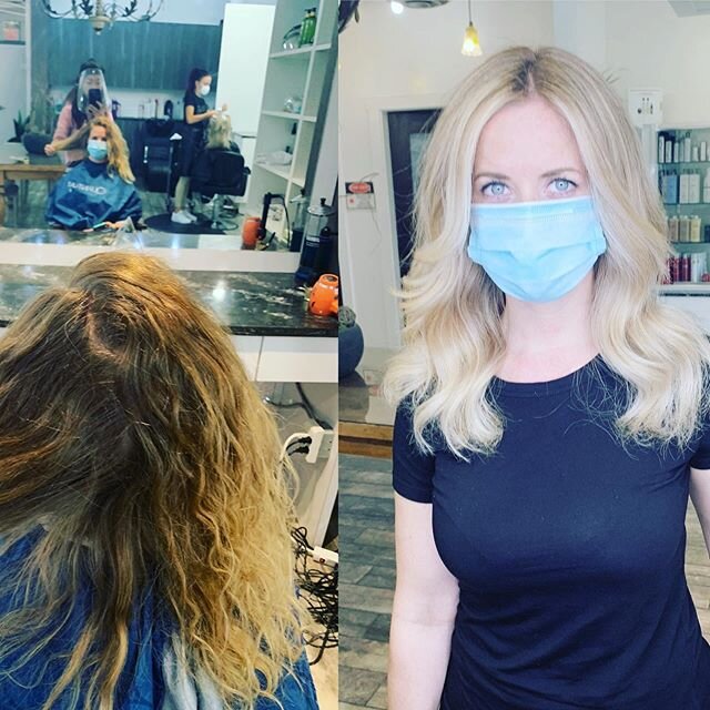 Color correction for this beauty ✨blonde balage❤️one session 2.5 hours 
#planethair#blondehair #blondebalayage #olaplex#blondehighlights #instagood #instagram#burnabyheights #behindthechair#beautiful #wavyhair #livingmybestlife