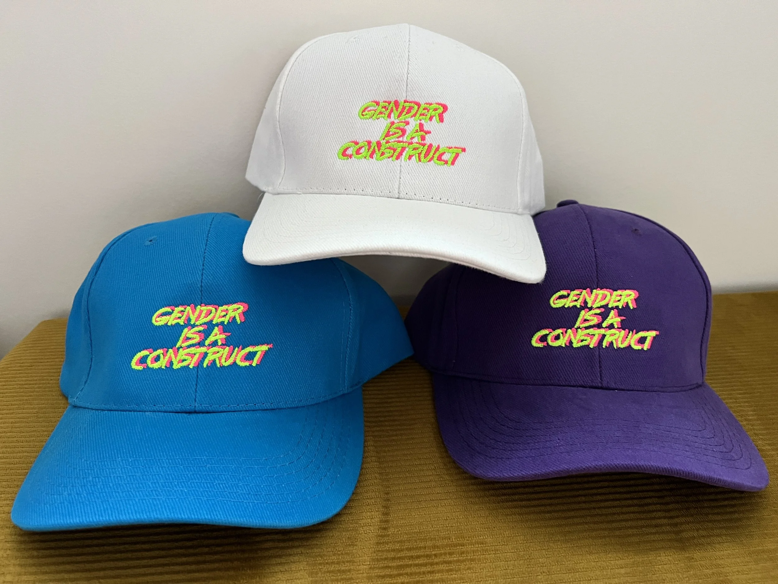 'gender is a construct' Embroidered Cap