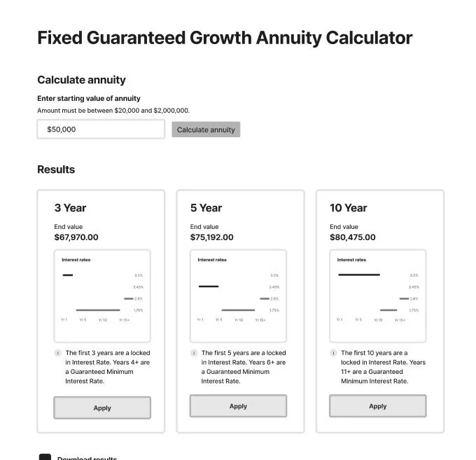 Version 3 of calculator wireframe