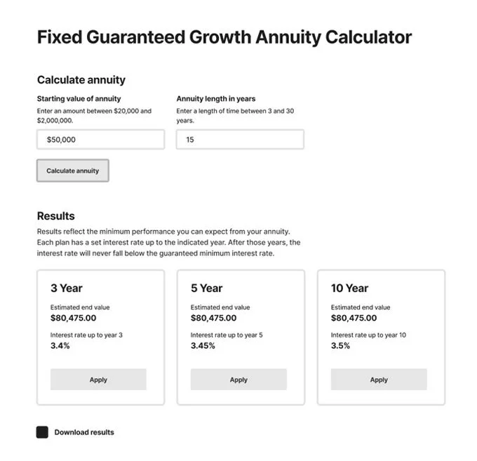 Version 5 of calculator wireframe
