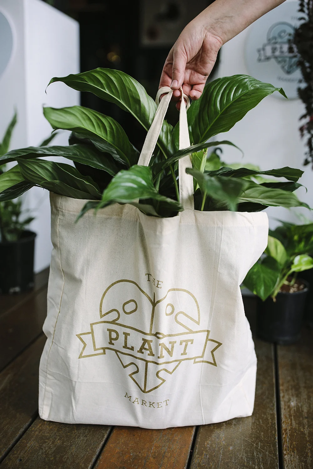 The Plant Market Canvas Tote Bag