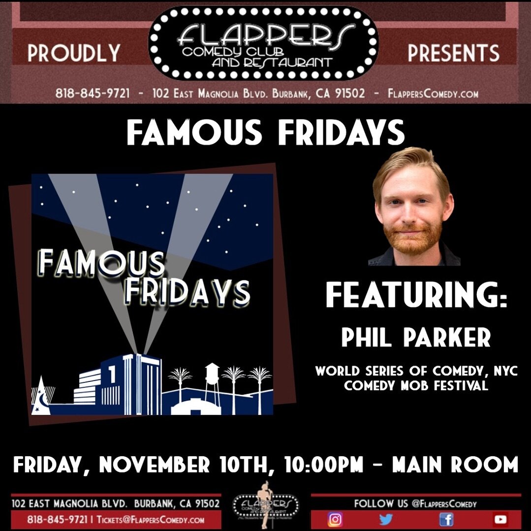 I&rsquo;m certainly not famous, but it is definitely Friday. Maybe it happens tonight, but you&rsquo;ll need to drop by for that. Comp tickets in bio link. #comedy #flappers
